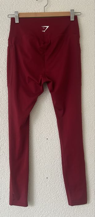 GymShark nowe leginsy burgund