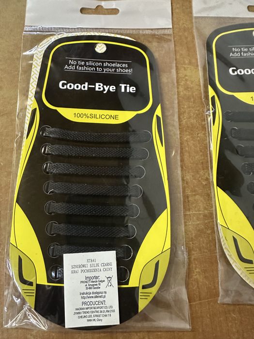 Sznurowadla plaskie silikonowe czarne