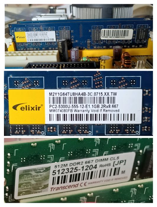 ASUS P5L-MX socket 775 материнська плата  з процесором і кулером (ціна за комплект) також інші комплектуючі.