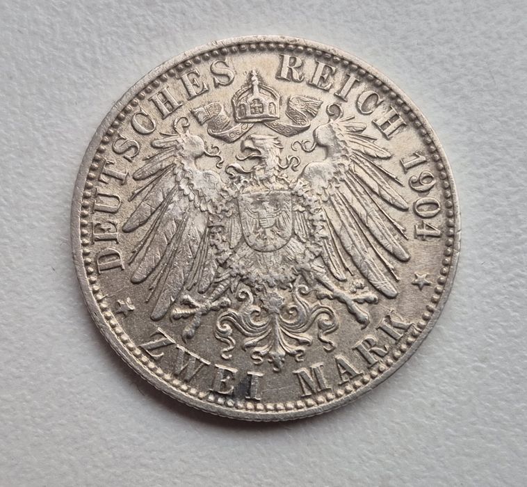 Німеччина 2 марки 1904 р. Бремен срібло