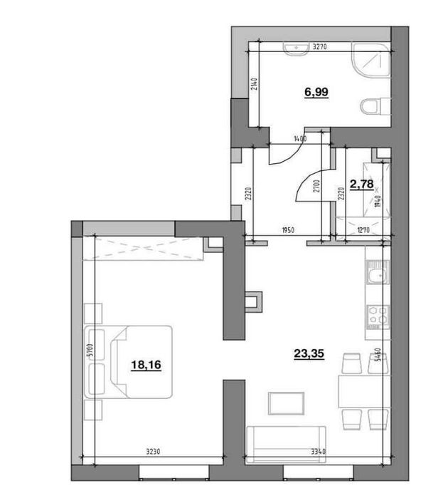 1-room apartment apartment by the address st. Zaliznichna (area 54 m²) - Atlanta.ua - photo 2