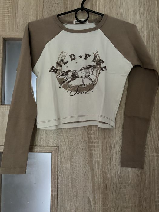 Bluzka top na długi rękaw