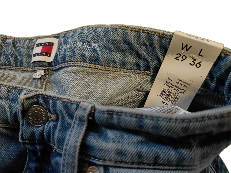 NOWE Jeansy męskie Tommy Hilfiger Jeans Scanton Slim W29 L36 ORYGINAŁ
