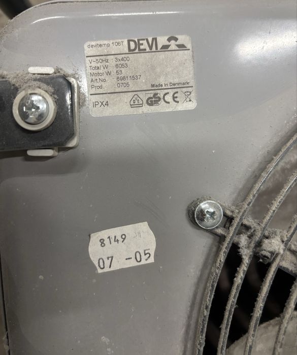 Nagrzewnica przemysłowa termowentylator devitemp 106 T szary