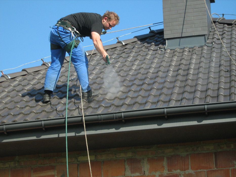 Malowanie dachów, malowanie dachu, mycie dachu, mycie dachówki