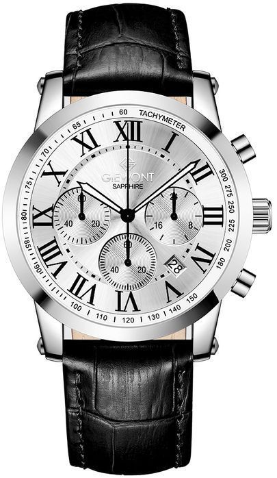 Zegarek Męski Giewont Chronograph Sapphire Srebrny GW6260-A1