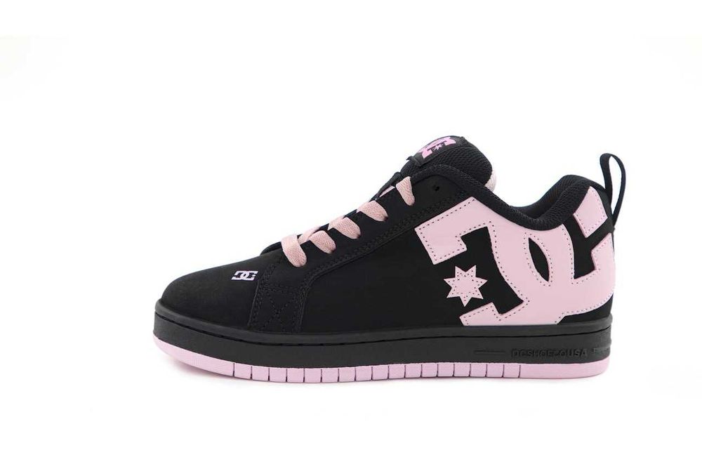 Кожаные кроссовки DC Shoes Court Graffik чорні кросівки дс корт графік