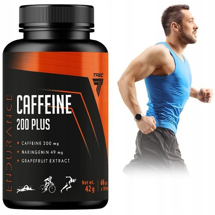 mocna czysta kofeina trec endurance caffeine 200 plus 60 kaps energia moc
