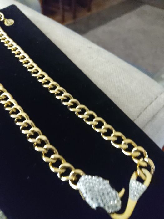 Colar da GB cabeça de cobra com brilhantes