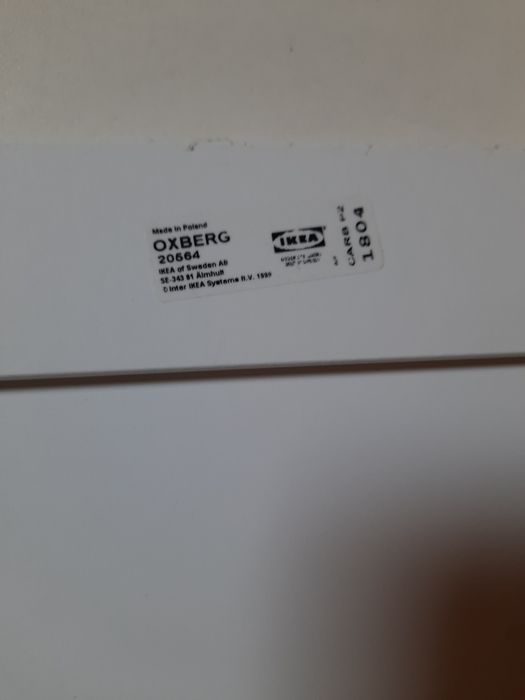 Białe fronty drzwi drzwiczki IKEA Oxberg
