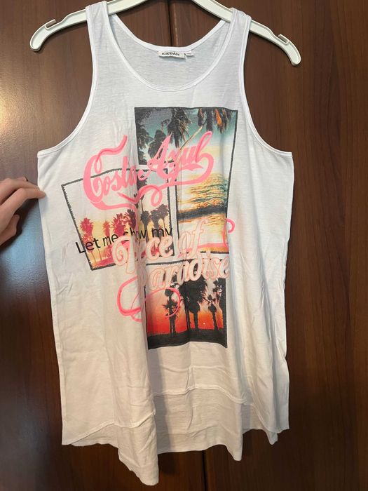 Top z nadrukiem biały KappAhl