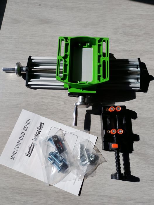Mesa 2 eixos + torno ajustável para furadora / fresadora CNC - NOVO