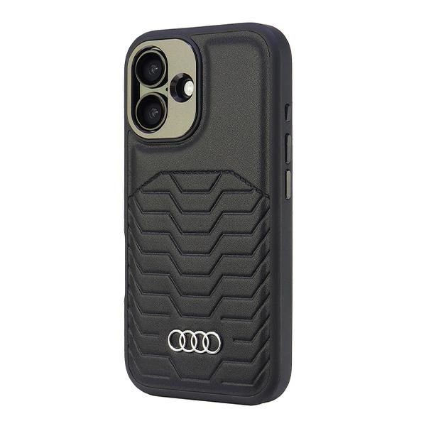 Etui Audi Synthetic Leather MagSafe na iPhone 16 Plus 6.7" - czarne