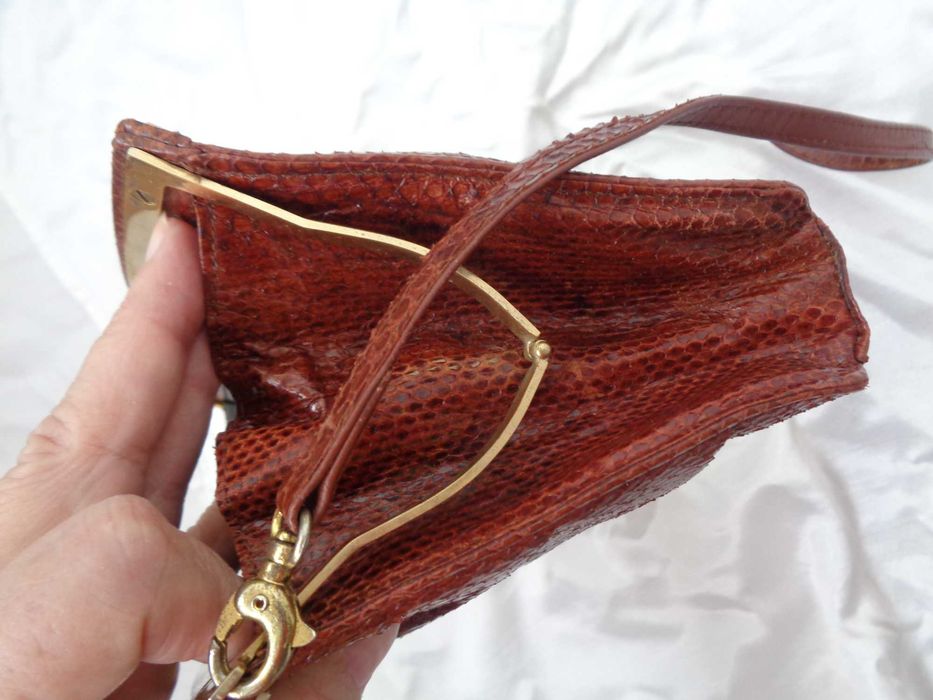сумочка Dior нат шкіра рептилії 1970ті 24*18см