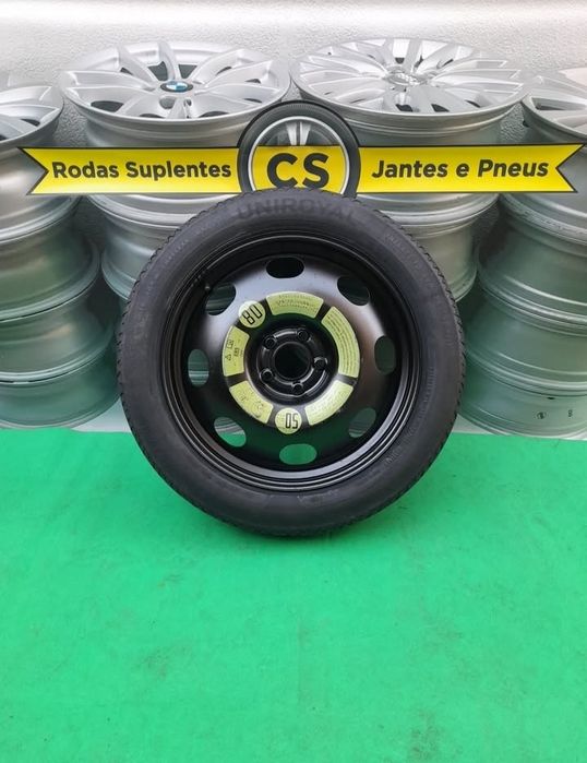 Roda suplente pneu de emergência 18 Peugeot 3008 e 5008 Opel Grandland