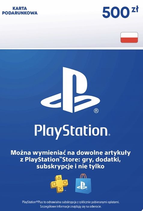 Doładowanie PlayStation Network PSN 500 zł