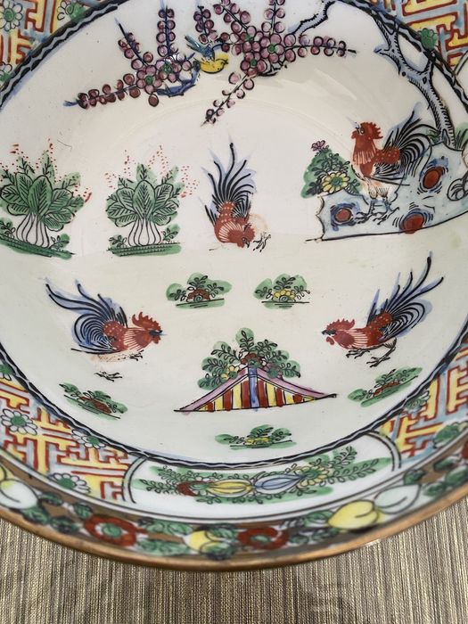 Pocelana tigela chinesa  tigela com galo,