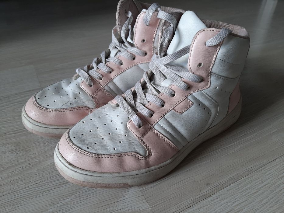 Buty sportowe za kostkę (dunki) Vty Deichmann rozmiar 38 białe ró