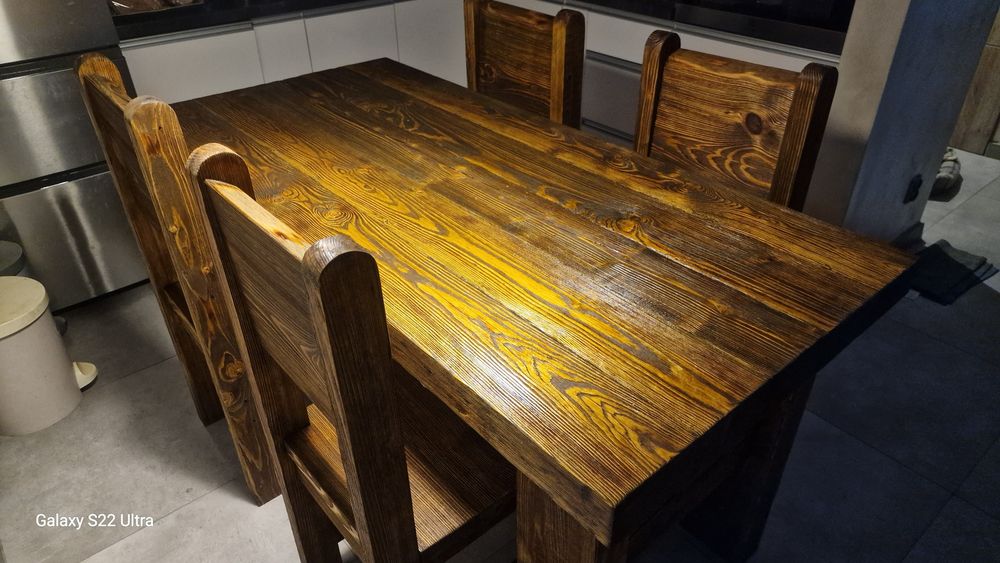 Stół + krzesła *lite drewno