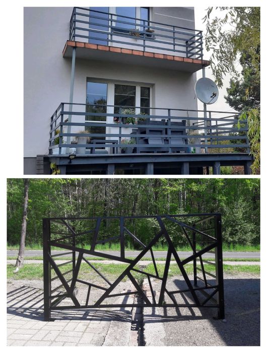 Balustrady, Ogrodzenia, Bramy, Balkony francuskie, Spawanie, Malowanie