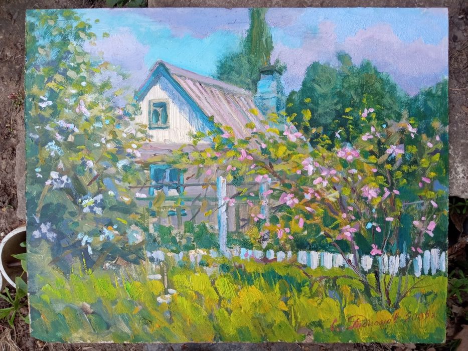 Украинский пейзаж, 'Дача соседа", "Пейзаж с мостиком"