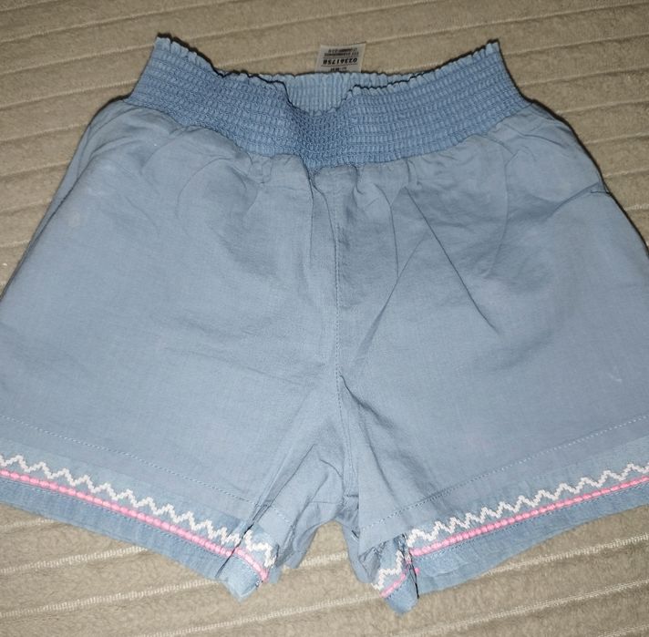 Spodenki krótkie dziewczęce 98 Marks & Spencer jeans niebieskie bawełna