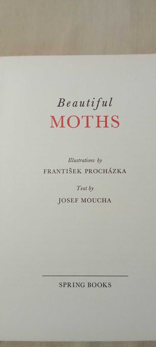 Livro de Borboletas Beautiful moths Capa dura – Ilustrado, 1966