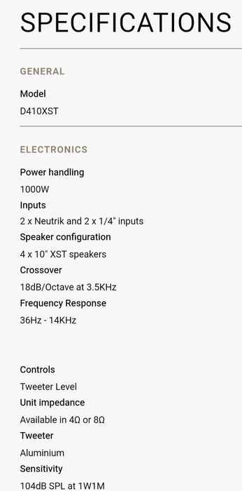 David Eden D410 XST 8 ohm