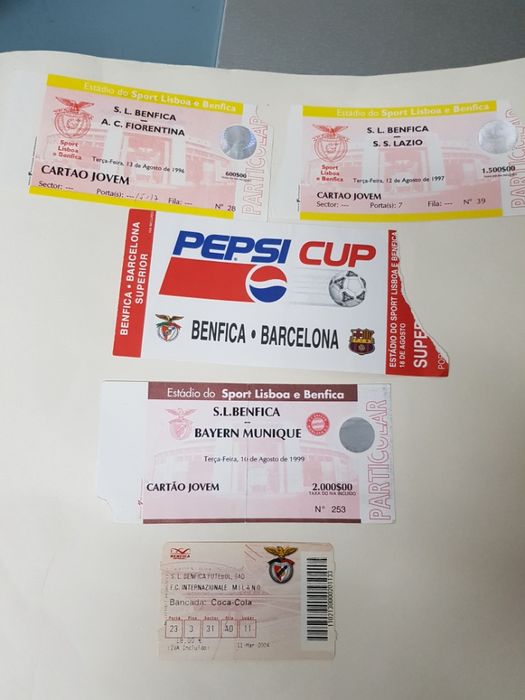 Bilhetes Futebol raros