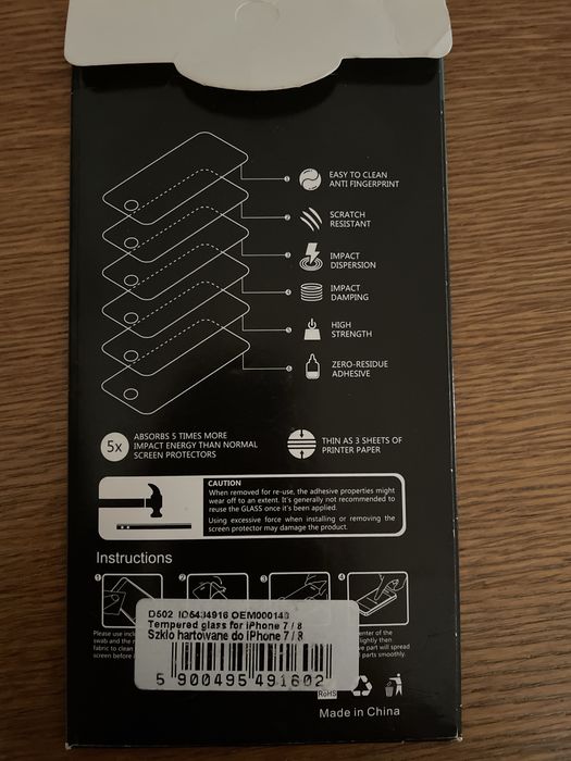Szklo hartowane na iphone 7/8