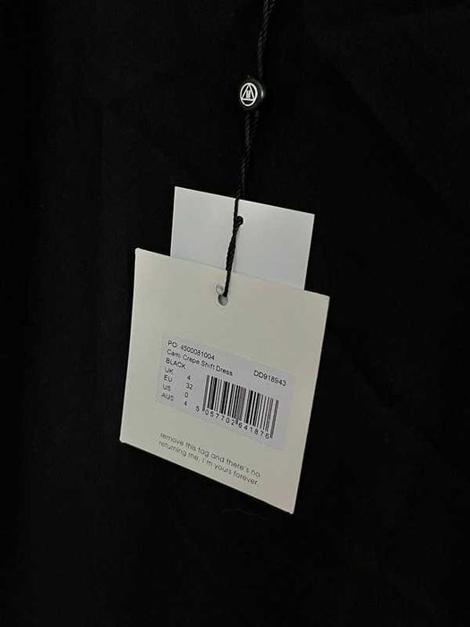 Missguided sukienka krótka mini oversize mała czarna 32 xxs