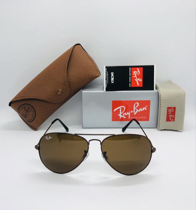 Очки Ray Ban Aviator Large Metal 3026 Bronze-Brown 62мм стекло