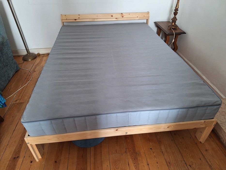 Cama NEIDEN 140×200 completa com estrado e colchão