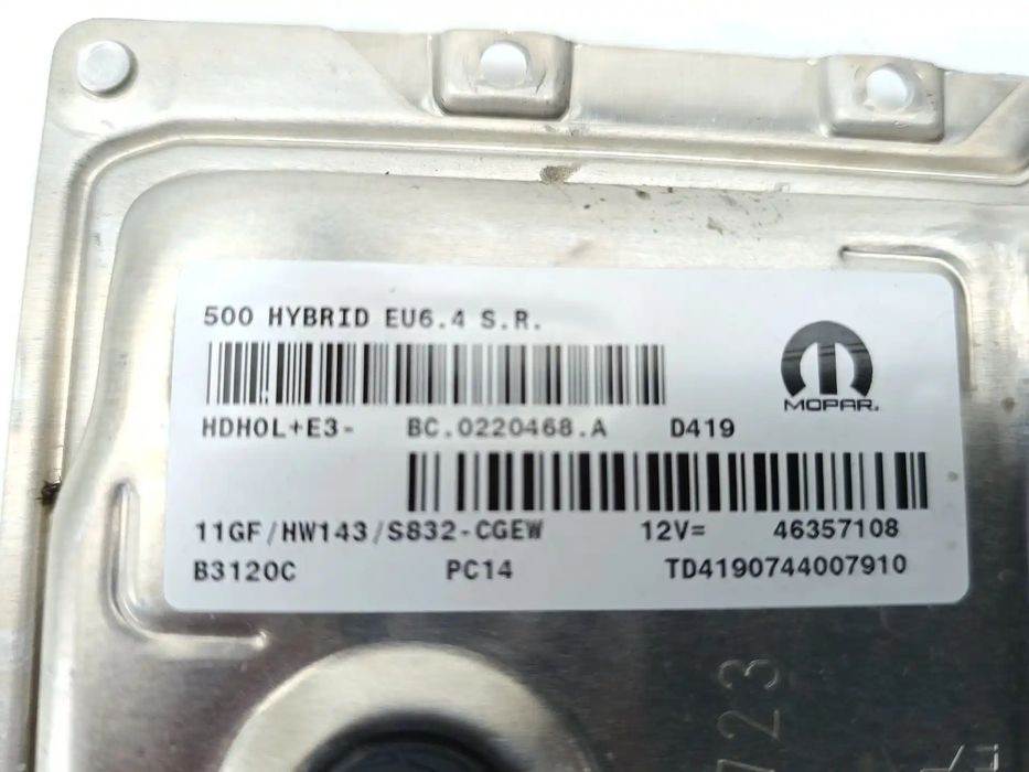 Centralina De Motor Uce FIAT 500 (312_) 1.0 MILD HYBRID (312.AYD1B) 46357108