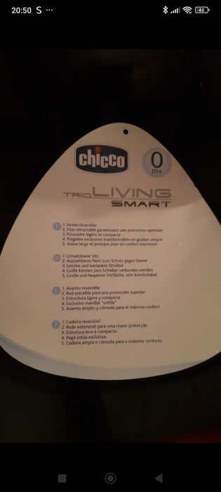 Carrinho de bebê da chicco. Trio living smart