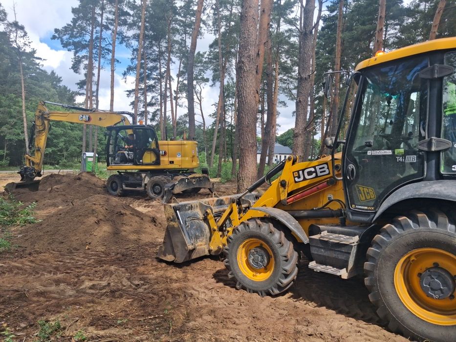 Usługi Minikoparką Koparko-Ładowarką Wozidłem Młot Wyburzeniowy