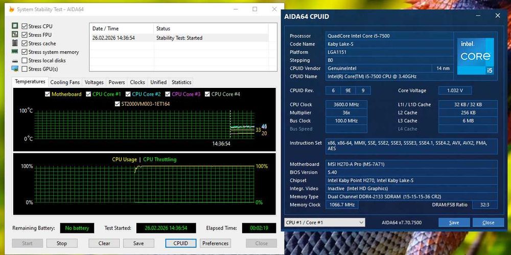 s1151 сет Intel Core i5-7500 3.8GHz з відеоядром + плата MSI. Trade-IN