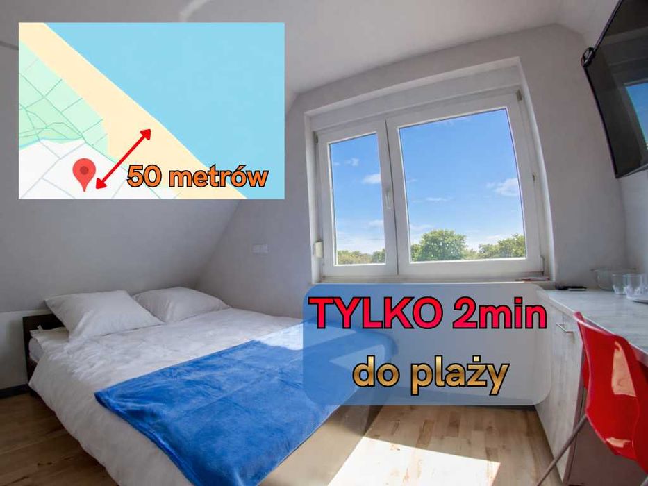 Pokoje kawalerskie wakacje Gdańsk Jelitkowo Sopot Gdynia 50m od plaży wieczór panieński domki nad morzem apartamenty na doby do wynajęcia nocleg pokój