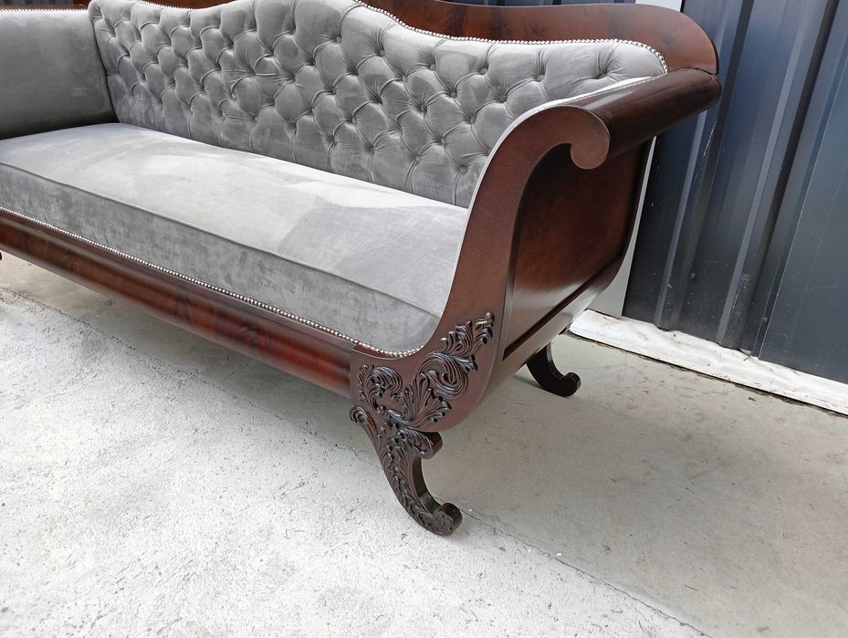 Kanapa sofa Biedermeier antyk po renowacji