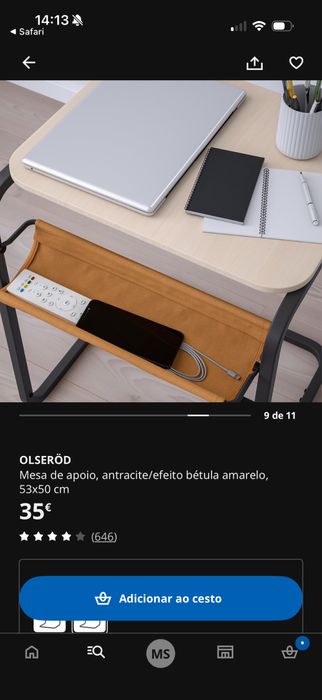 Mesa de apoio ikea nova