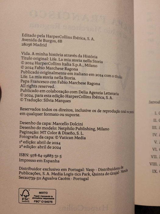 Vida, a minha história através da História  Auto-biografia do Papa Francisco
