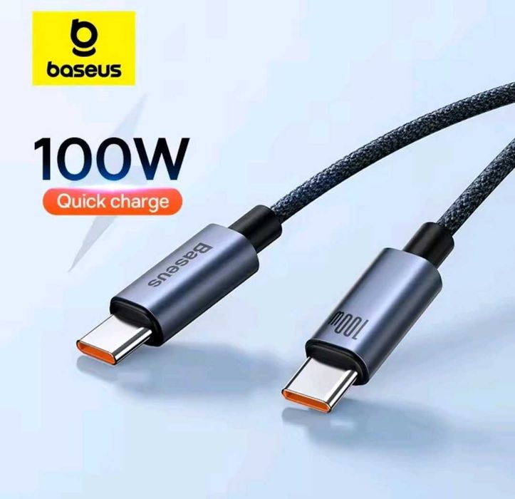 кабель Baseus USB-C - USB-C підтримує швидку зарядку потужністю