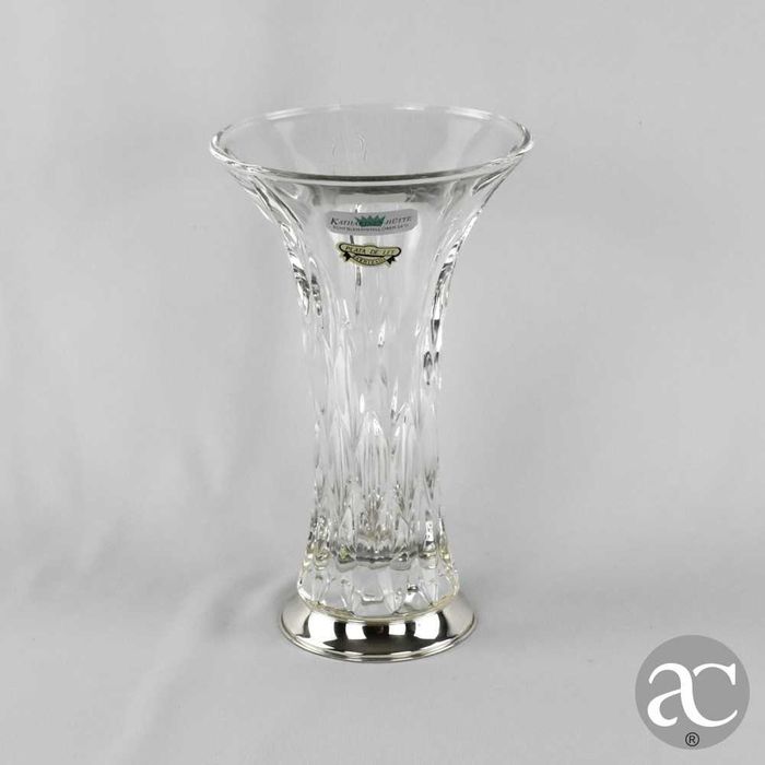 Jarra em cristal de chumbo Katharinen-Hütte com base em prata de lei 925