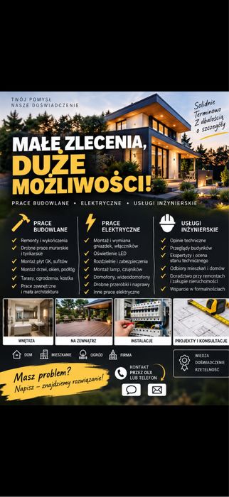 Drobne prace budowlane i remontowe | kraków i małopolska