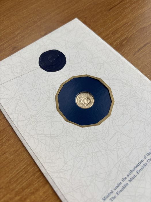 Золота монета Беліз 50 Dollar 1981 Franklin Mint Proof + сертифікат