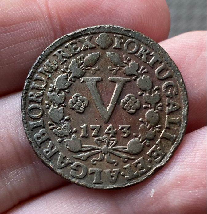 Moeda 1207 - D. JOAO V - V Reis 1743