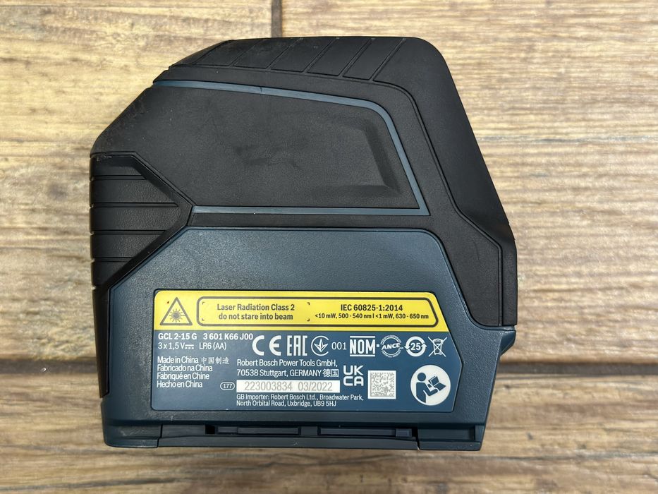 Laser krzyżowy BOSCH GCL 2-15 G - 2022r. | walizka, uchwyt