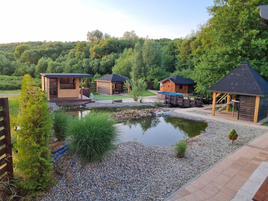 **Ekskluzywny Domek **Jacuzzi**Chata Solna**12osób**Basen** Na wyłączność**
