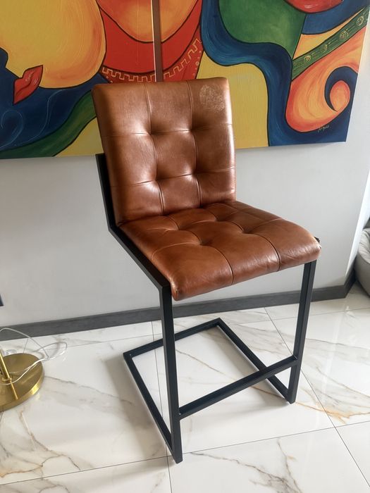 Hoker barowy wysokie krzesło do salonu kuchni loftowy styl