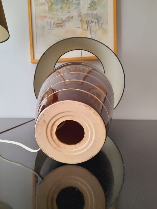 Lampy stołowe 2 szt., wys. 64cm, brązowe